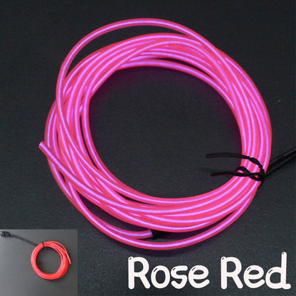 5M Glow EL Wire Cable LED Neon Christmas Dance Party DIY Costumes Clothing Luminous Car Light Decoration Clothes Ball Rave
