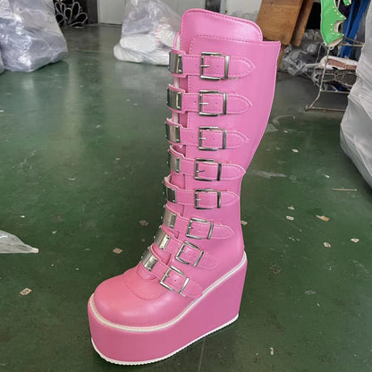 Glitter Platform Boots
