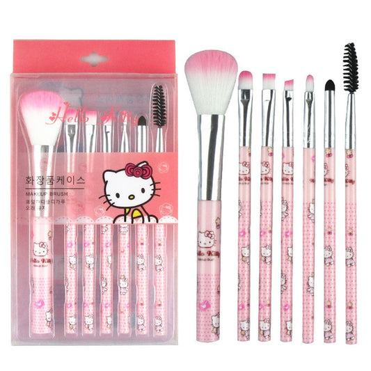 Hello Kitty Pink Makeup Brushes Set-Nerd Meets Girl